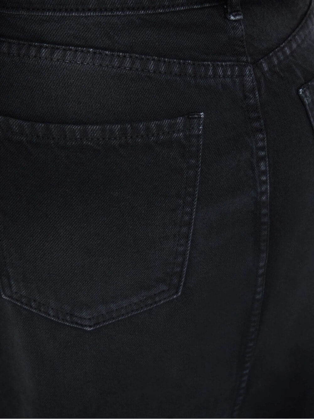 Long denim skirt