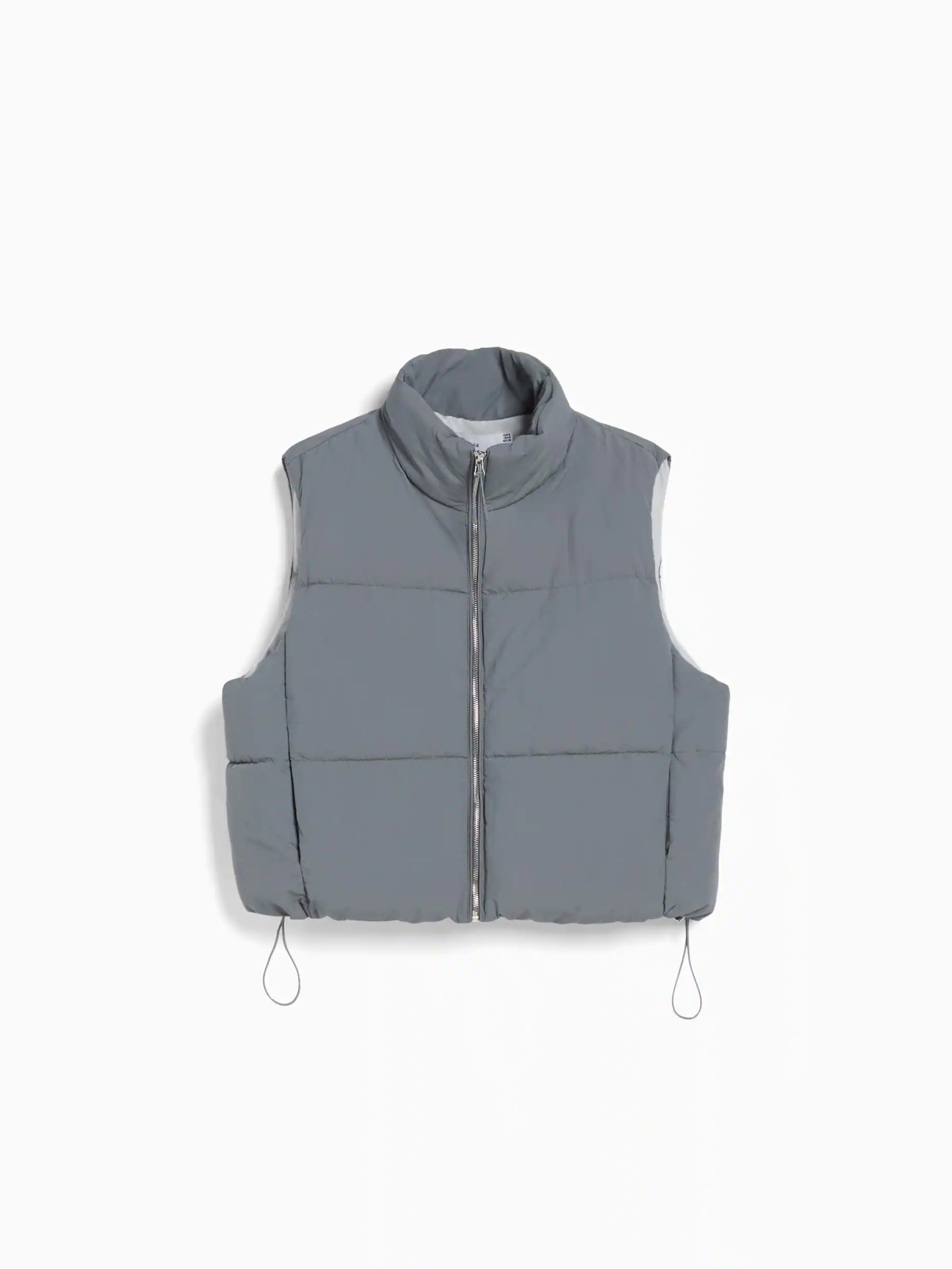 Lined nylon effect puffer vest