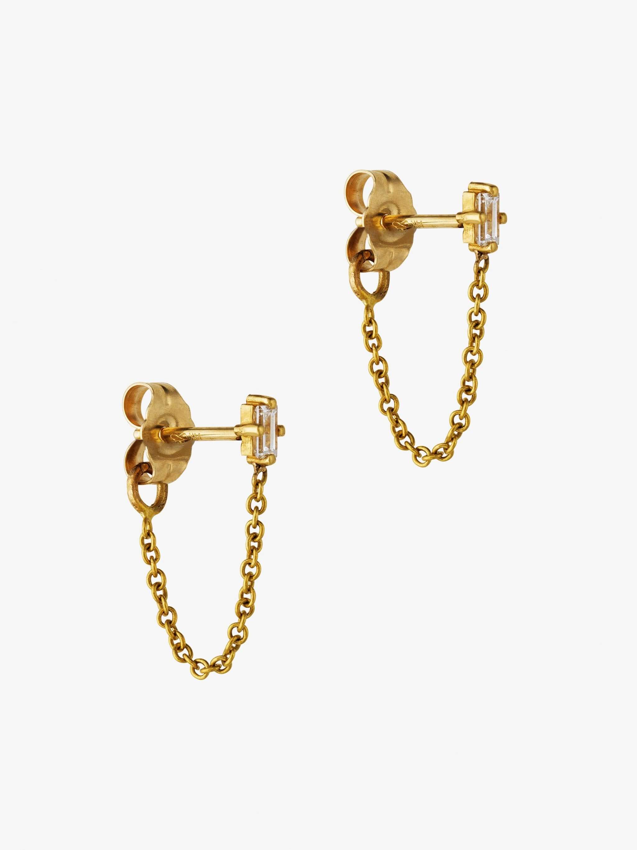 Diamond Chain Earrings