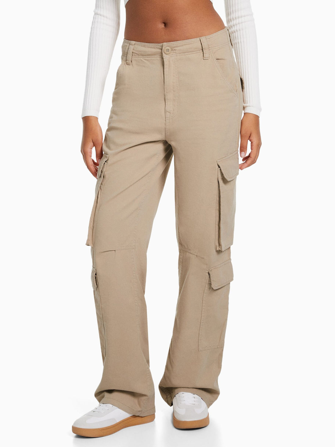 Adjustable multi-pocket twill cargo pants