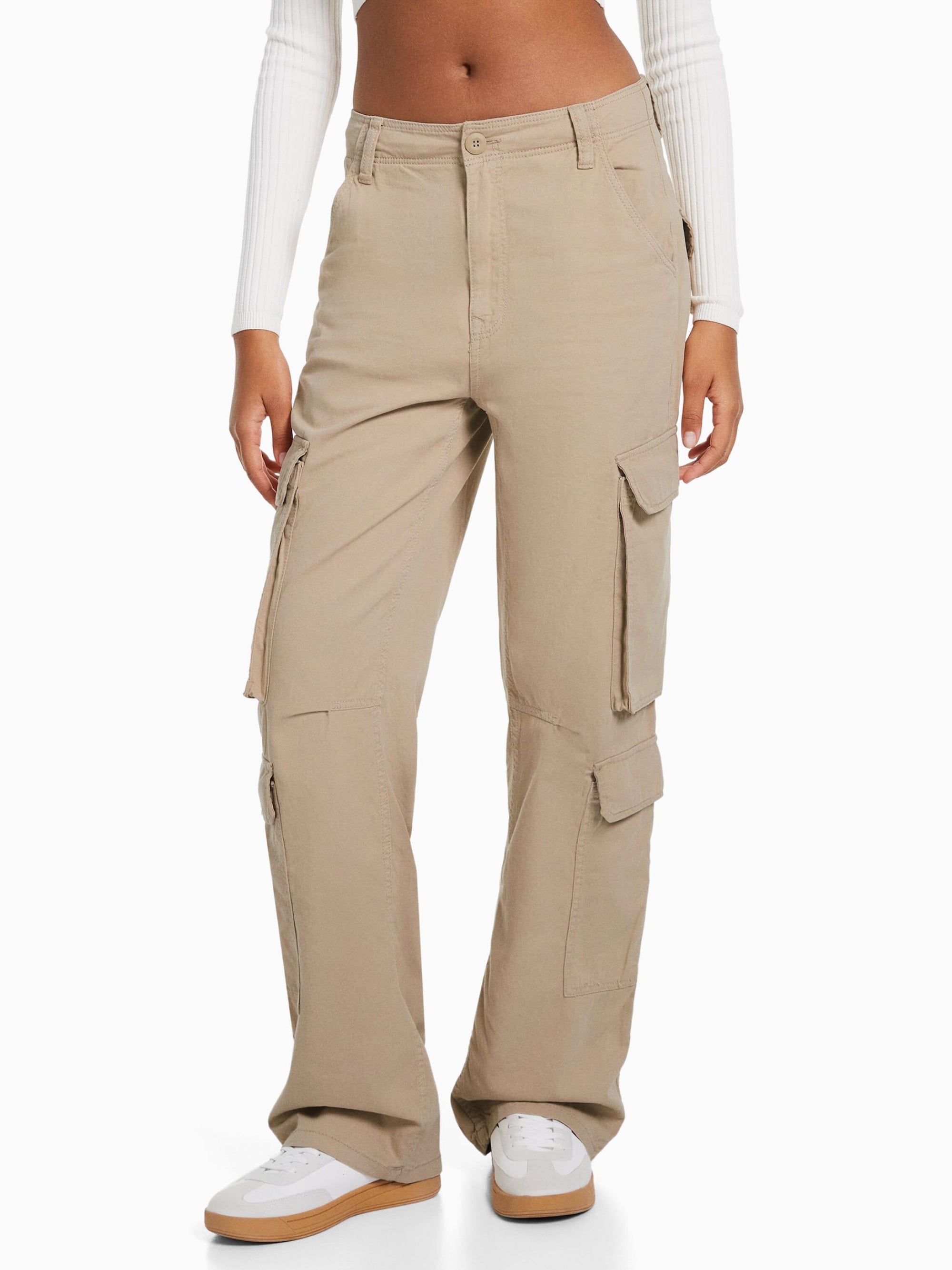 Adjustable multi-pocket twill cargo pants