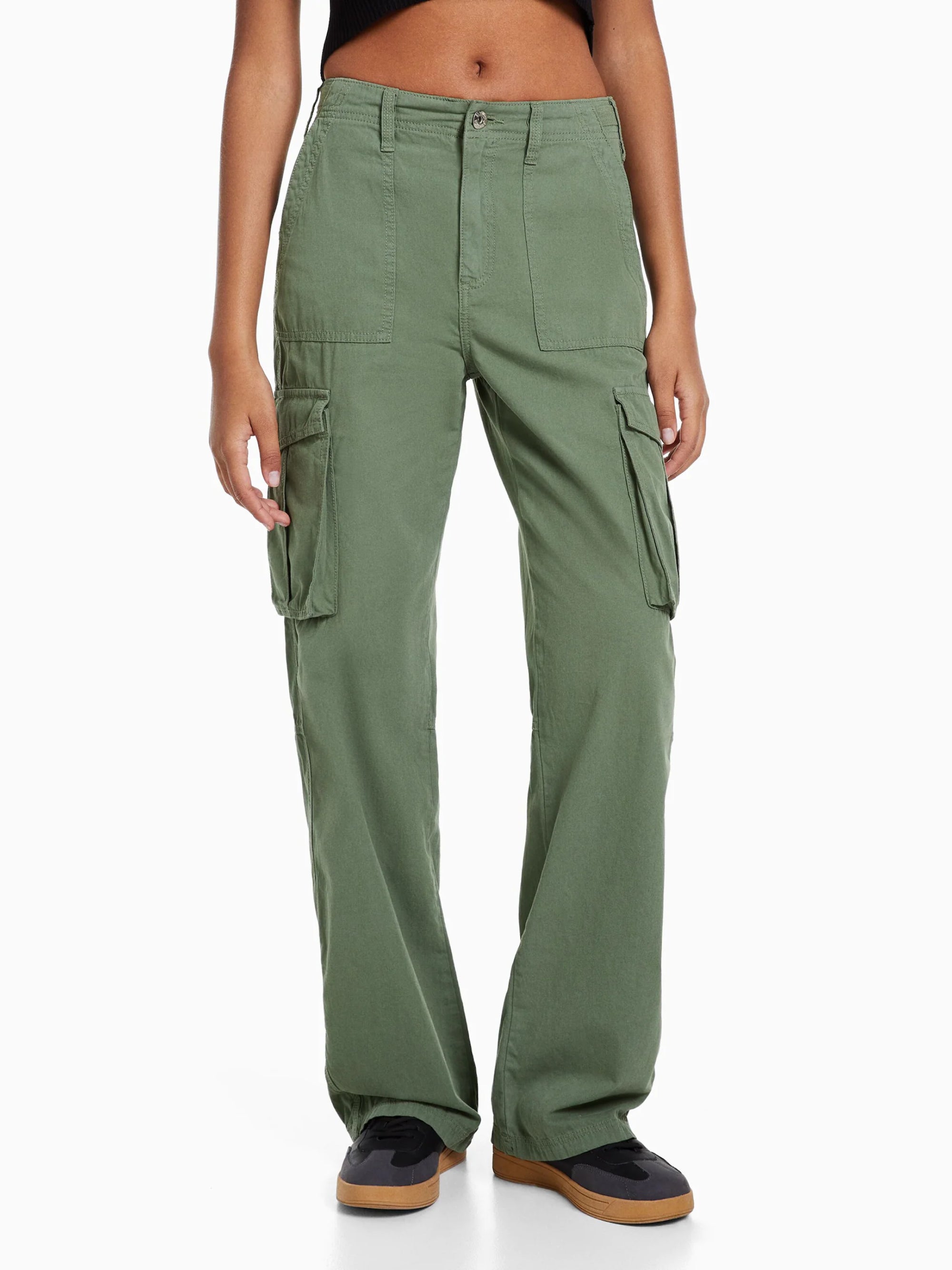 Adjustable straight fit cargo pants