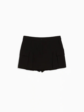 Tailored cargo mini skirt with pockets